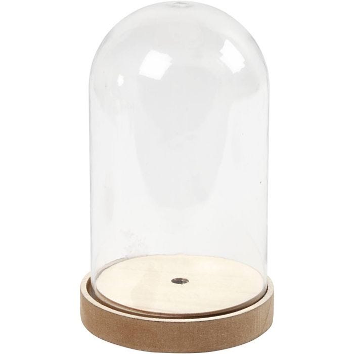 Klokke på træfod, rustikt look, 18 cm, 11 cm, 1 pk.