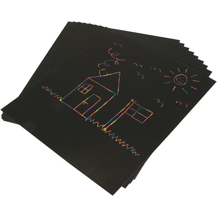 Skrabepapir, ark 25x30 cm, 10 ark/ 1 pk.