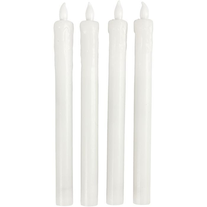 LED Stearinlys, 24,5 cm, 20 mm, 4stk./ 1 pk.