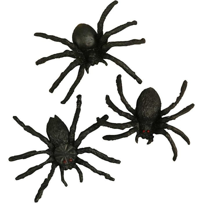 Edderkopper, str. 4 cm, 60 stk./ 1 pk.