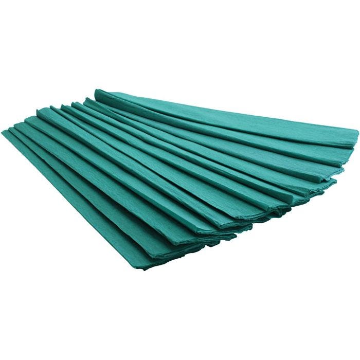 Crepepapir - 10 læg. Grøn., 10 ark/ 1 pk.