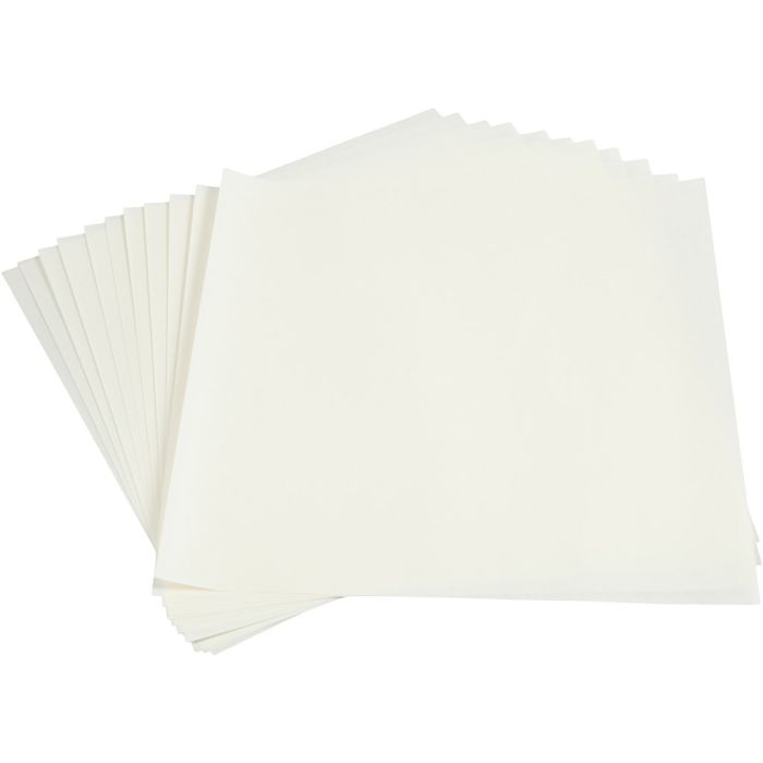 Lyspapir, ark 30x30 cm, 80 g, hvid, 12 ark/ 1 pk.