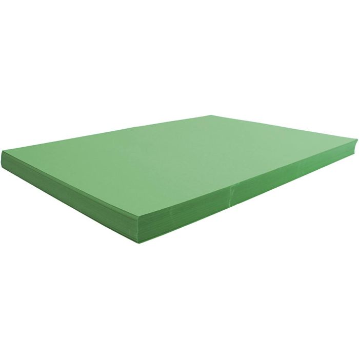 Karton, ark 50x70 cm, 270 g, græsgrøn, 100 ark/ 1 pk.
