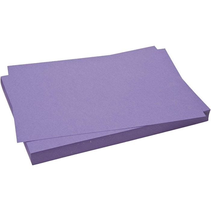 Karton, ark 50x70 cm, 270 g, lilla, 10 ark/ 1 pk.