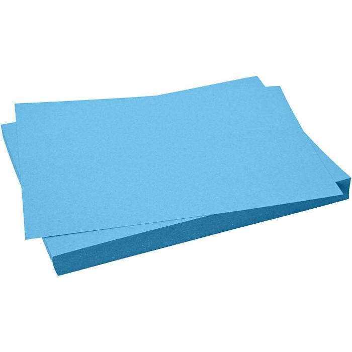 Karton, ark 50x70 cm, str. 50x70 cm, 270 g, turkis, 100 ark/ 1 pk.