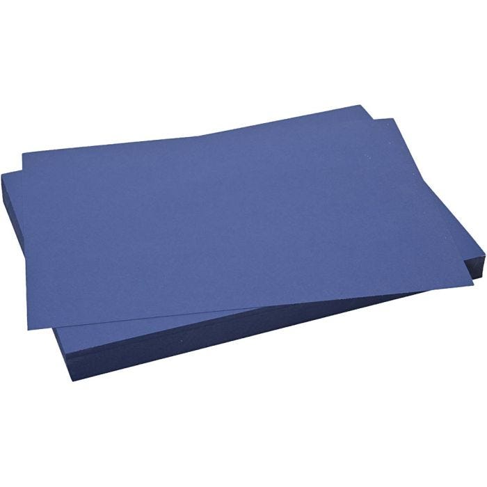 Karton, ark 50x70 cm, 270 g, mørk blå, 10 ark/ 1 pk.