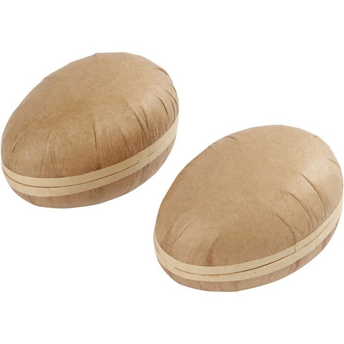 To-delte æg, 12 cm, 2stk./ 1 pk.