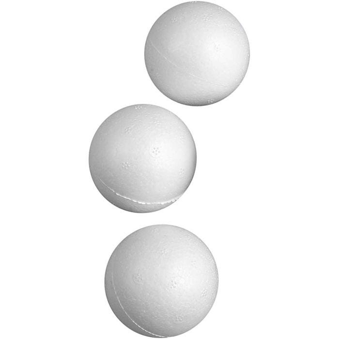 Kugle, diam. 5 cm, hvid, 50stk./ 1 pk.