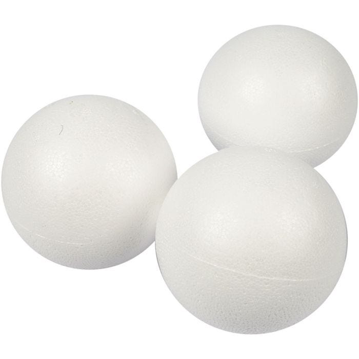 Kugle, diam. 8 cm, hvid, 25stk./ 1 pk.