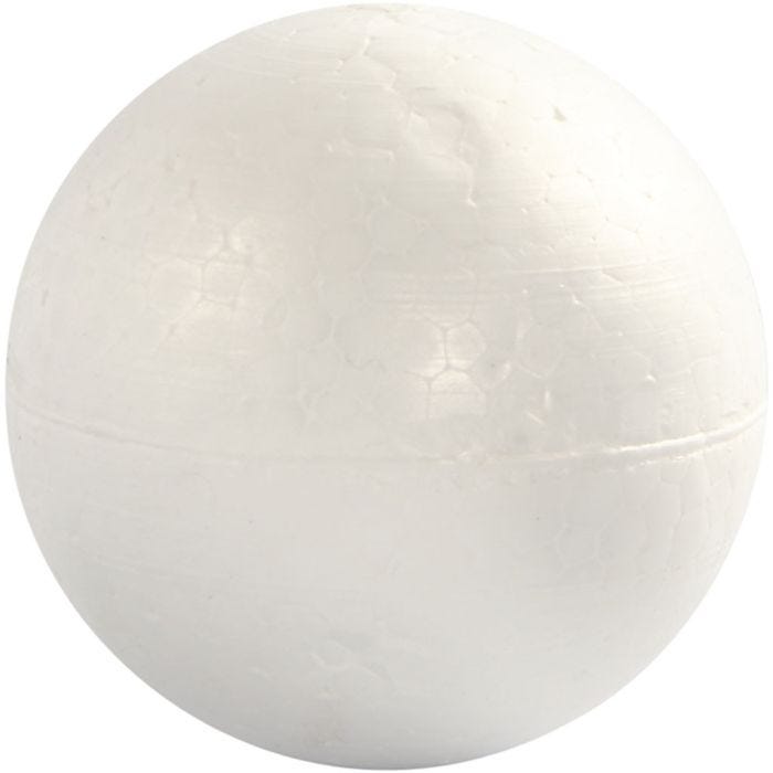 Kugle, diam. 10 cm, hvid, 5stk./ 1 pk.