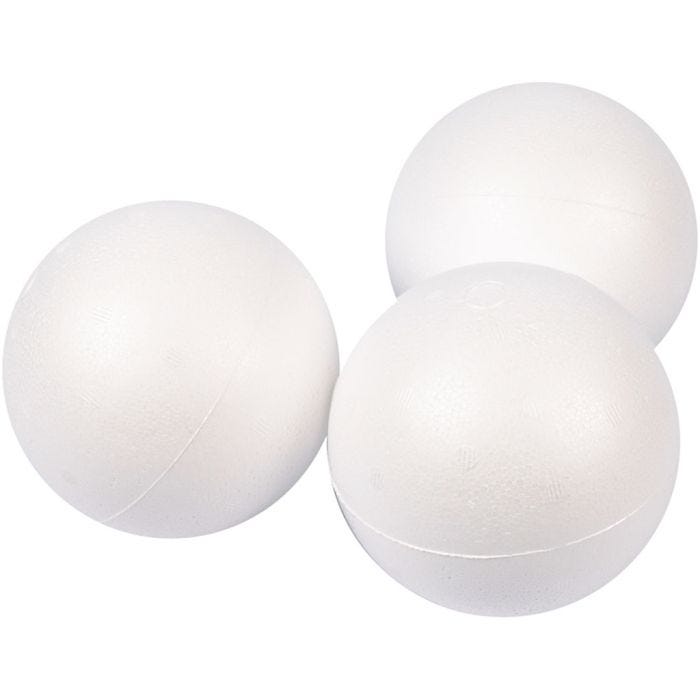 Kugle, diam. 10 cm, hvid, 25 stk./ 1 pk.
