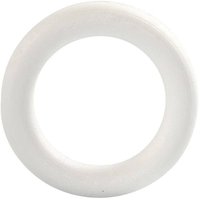Ring, 12 cm, 20 mm, hvid, 1 stk.