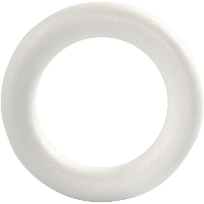 Ring, 17 cm, 30 mm, hvid, 1 stk.