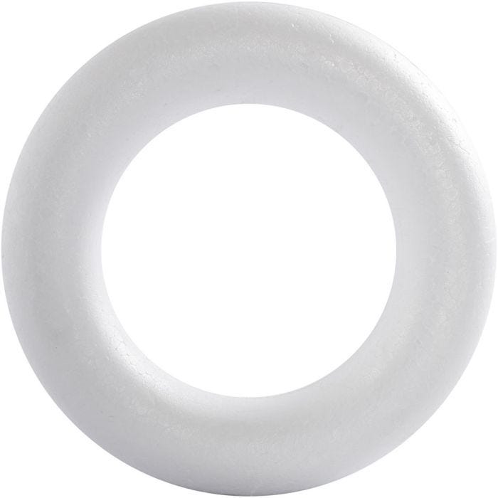 Ring, 21,5 cm, 45 mm, hvid, 1 stk.