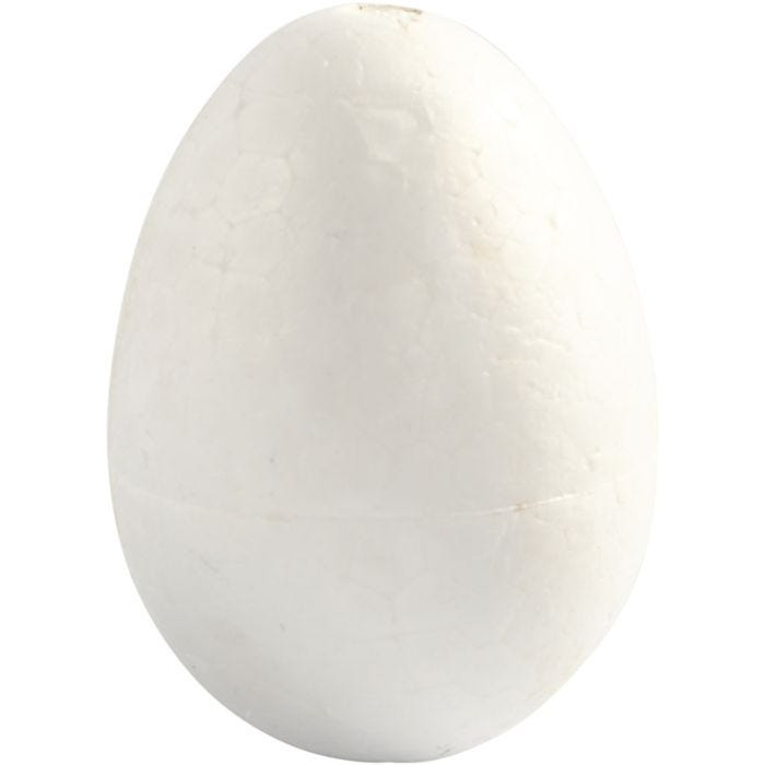 Æg, 6 cm, hvid, 5stk./ 1 pk.