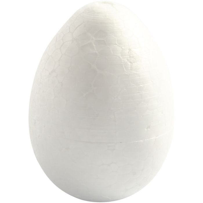 Æg, H: 10 cm, hvid, 5stk./ 1 pk.