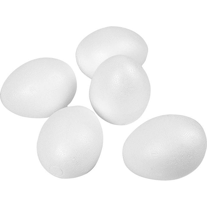 Æg, H: 8 cm, hvid, 50stk./ 1 pk.