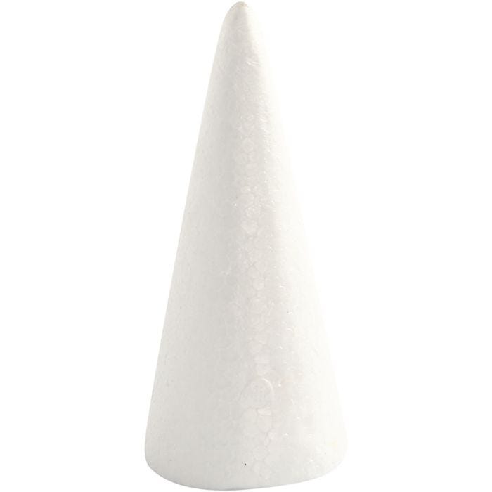 Kegle, H: 14,5 cm, diam. 6 cm, hvid, 5 stk./ 1 pk.