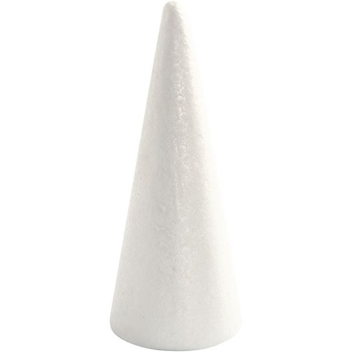 Kegle, 19,5 cm, 7 cm, hvid, 1 stk.
