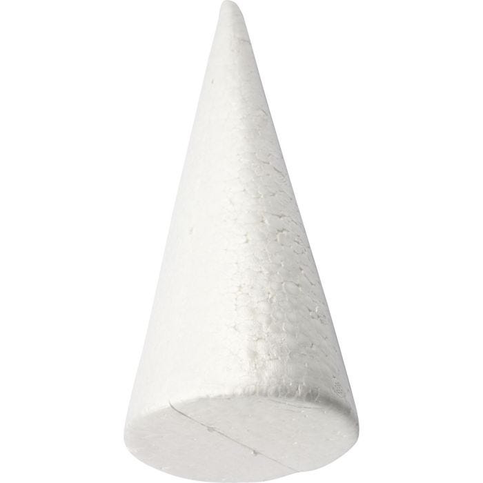 Kegle, 25 cm, 10 cm, hvid, 1 stk.