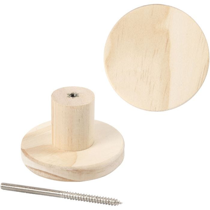 Træknage, rund, 4,5 cm, 7 cm, 1 stk.