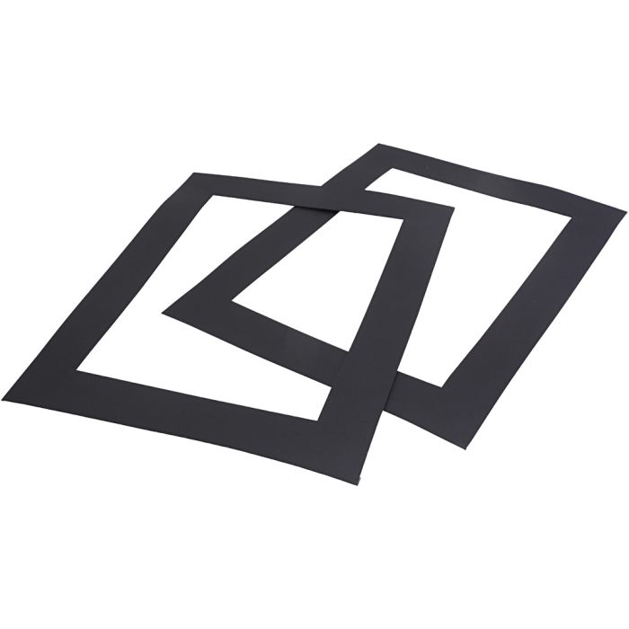 Passepartoutrammer, udstansede, A3, 500 g, sort, 100 stk./ 1 pk.