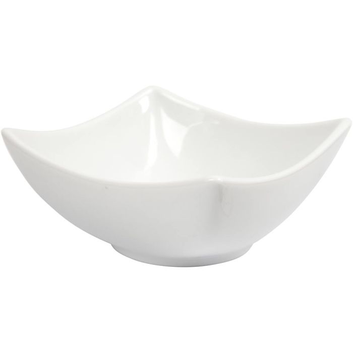 Skål, H: 4,5 cm, diam. 10 cm, hvid, 12 stk./ 1 pk.