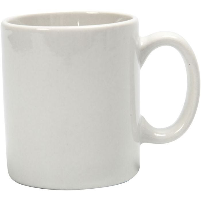Krus, H: 7 cm, diam. 6 cm, 120 ml, hvid, 12 stk./ 1 pk.