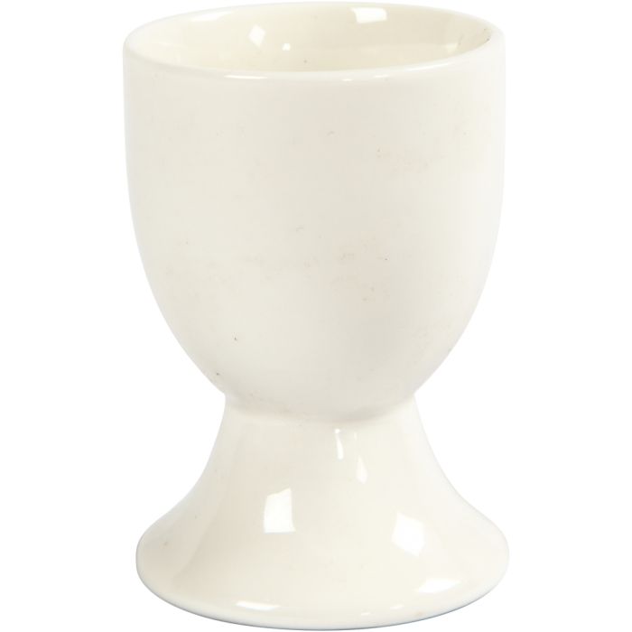 Æggebæger, H: 6,5 cm, råhvid, 12 stk./ 1 pk.