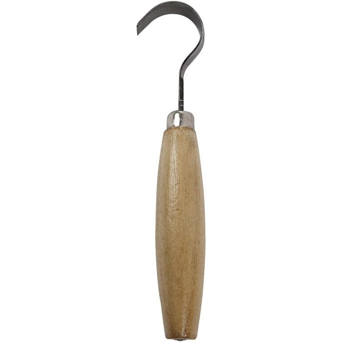 Skekniv, L: 16 cm, B: 1,3 cm, diam. 3 cm, 1 stk.