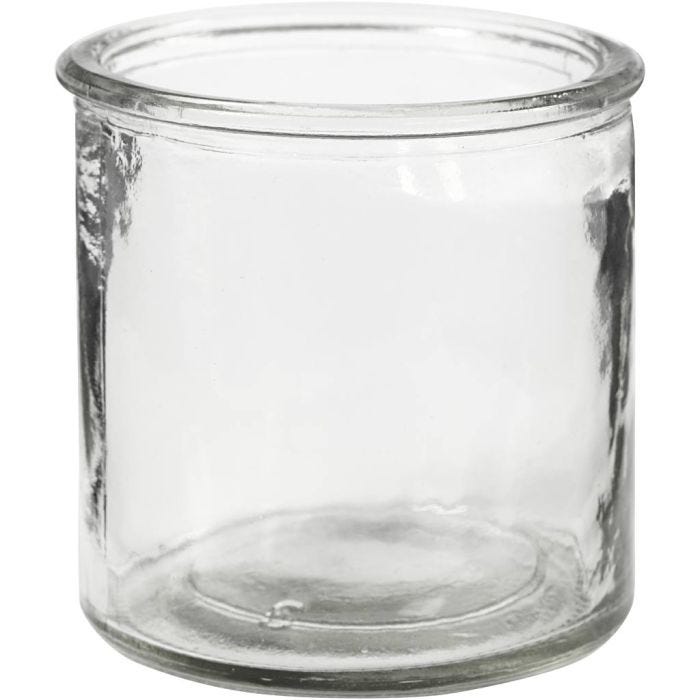 Lysglas, H: 7,8 cm, diam. 7,8 cm, 6stk./ 1 pk.