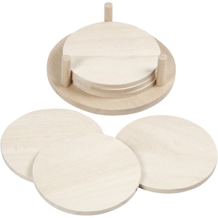 Brikker, diam. 9,5 cm, tykkelse 5 mm, 6 stk./ 1 pk.
