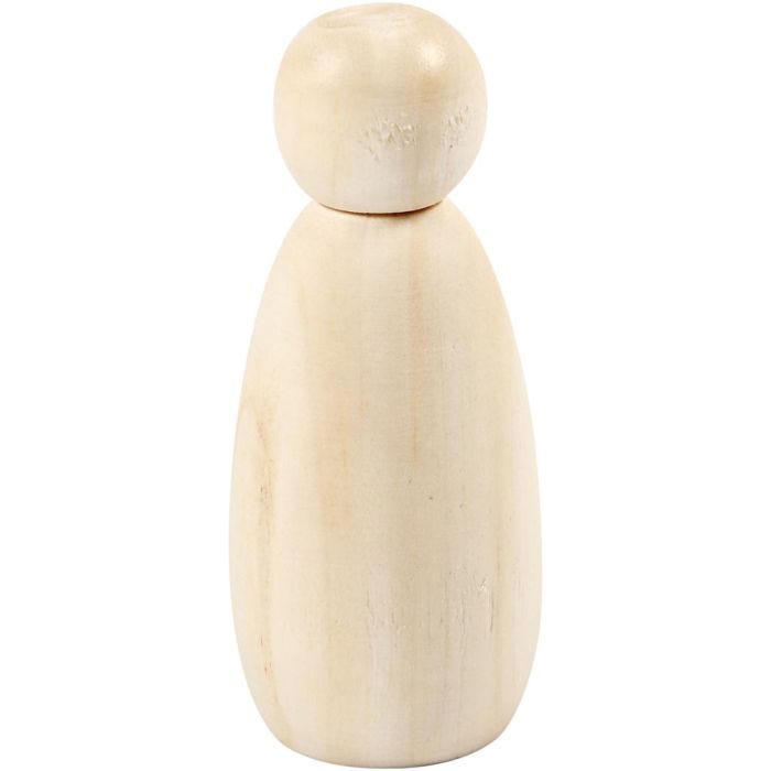 Træfigur krop, H: 8 cm, diam. 3,8 cm, 3 stk./ 1 pk.
