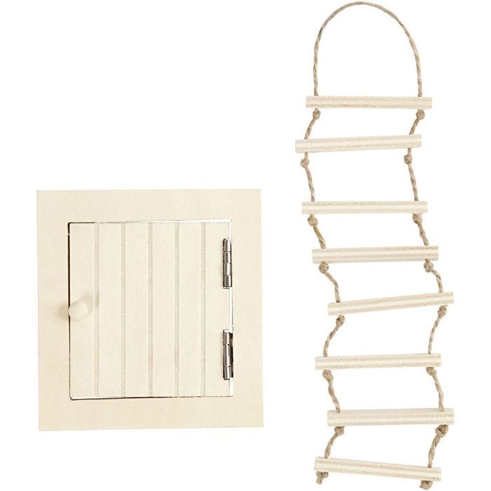 Loftlem og rebstige, 9-20 cm, 1 sæt