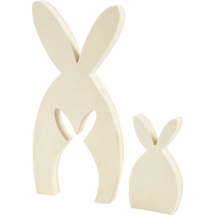 2i1 figur, harer, 11,5+24,5 cm, 2 cm, 6,5+11,5 cm, 1 sæt