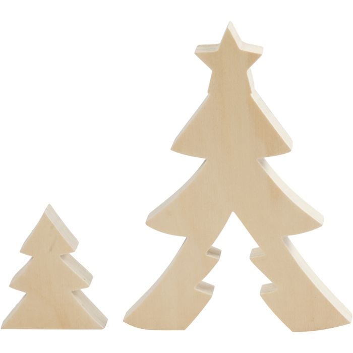 2i1 figur, juletræer, 8+20 cm, 2 cm, 6,5+14,5 cm, 1 sæt