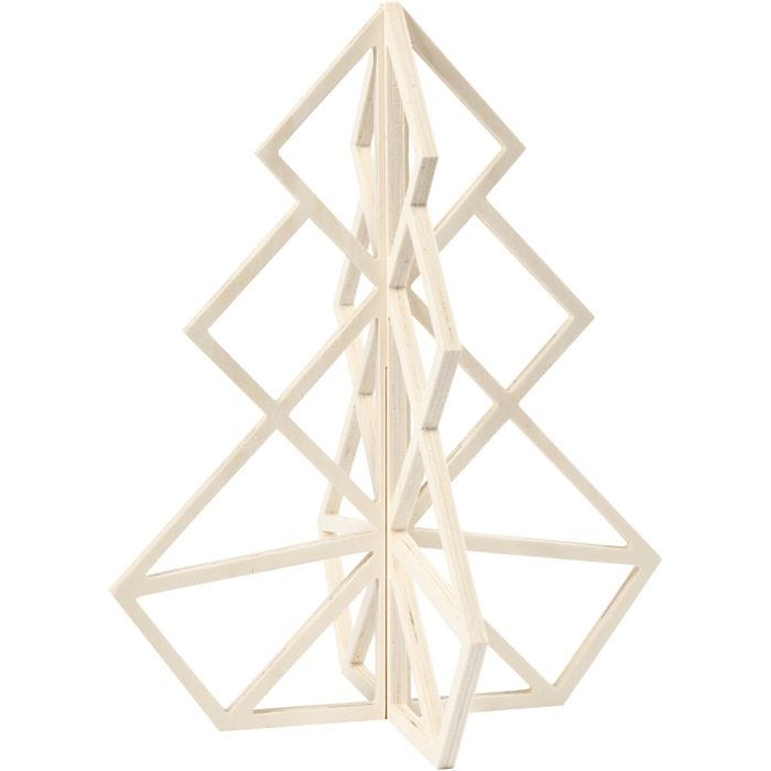 3D Juletræ, 40 cm, 32 cm, 1 stk.