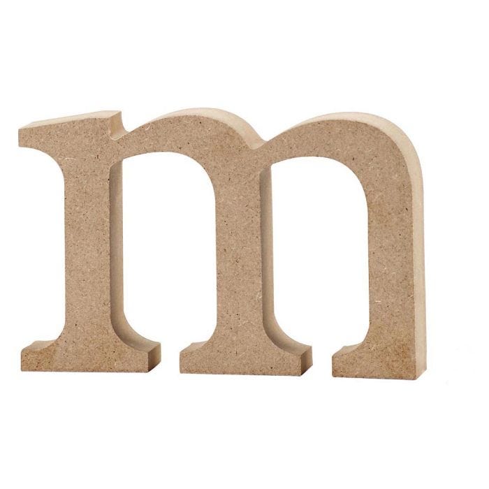 Bogstav, m, 8 cm, 2 cm, 1 stk.