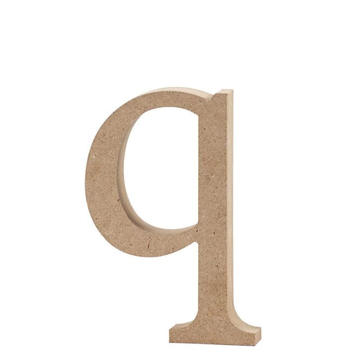 Bogstav, q, 12,2 cm, 2 cm, 1 stk.