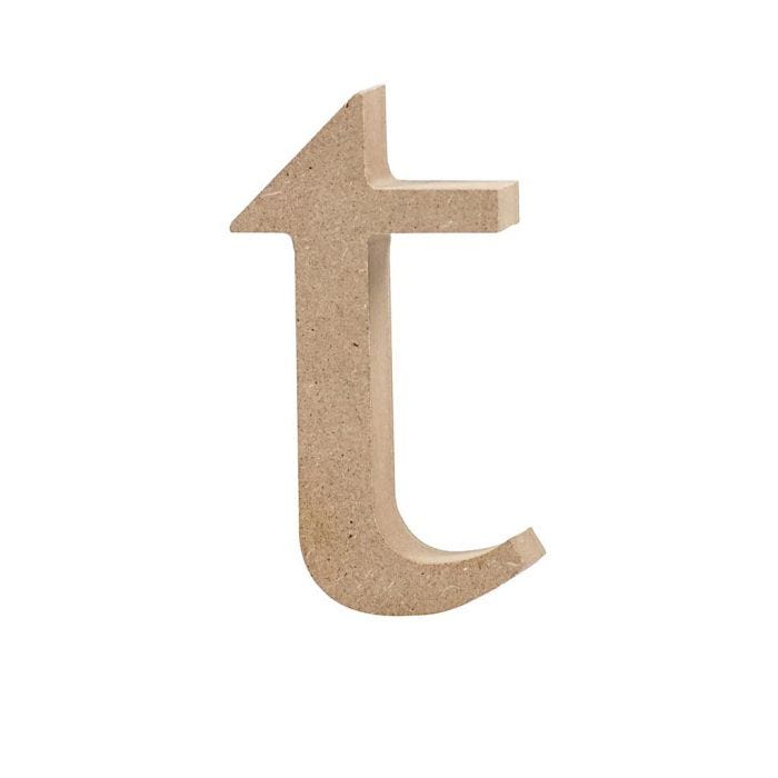 Bogstav, t, 10 cm, 2 cm, 1 stk.