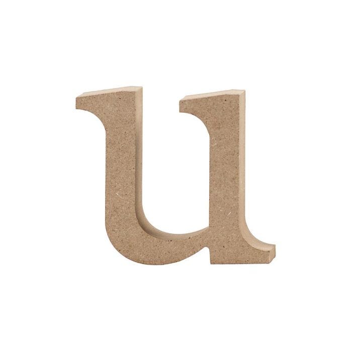 Bogstav, u, 8,5 cm, 2 cm, 1 stk.
