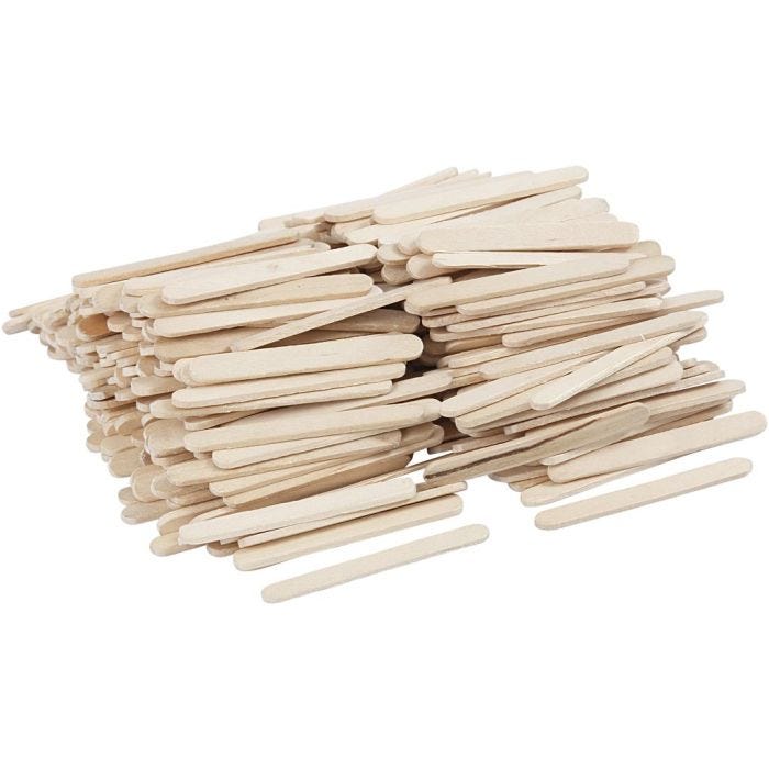 Ispinde, L: 5,5 cm, B: 6 mm, natur, 400 stk./ 1 pk.