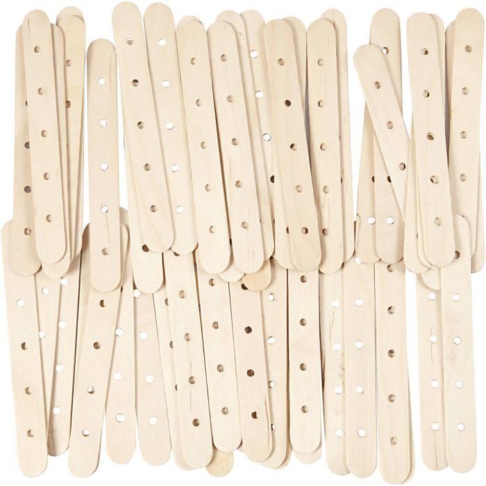 Konstruktionspinde, L: 15 cm, B: 1,8 cm, hulstr. 4 mm, 500stk./ 1 pk.