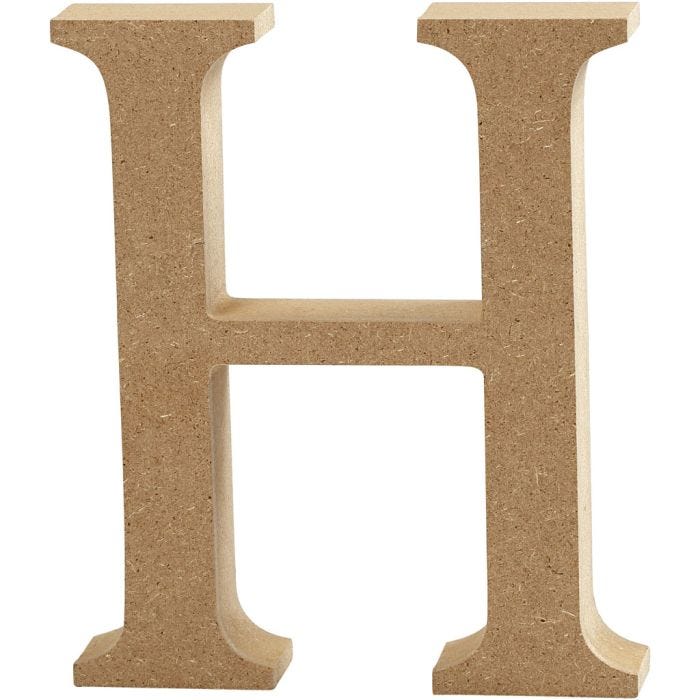 Bogstav, H, 13 cm, 2 cm, 1 stk.