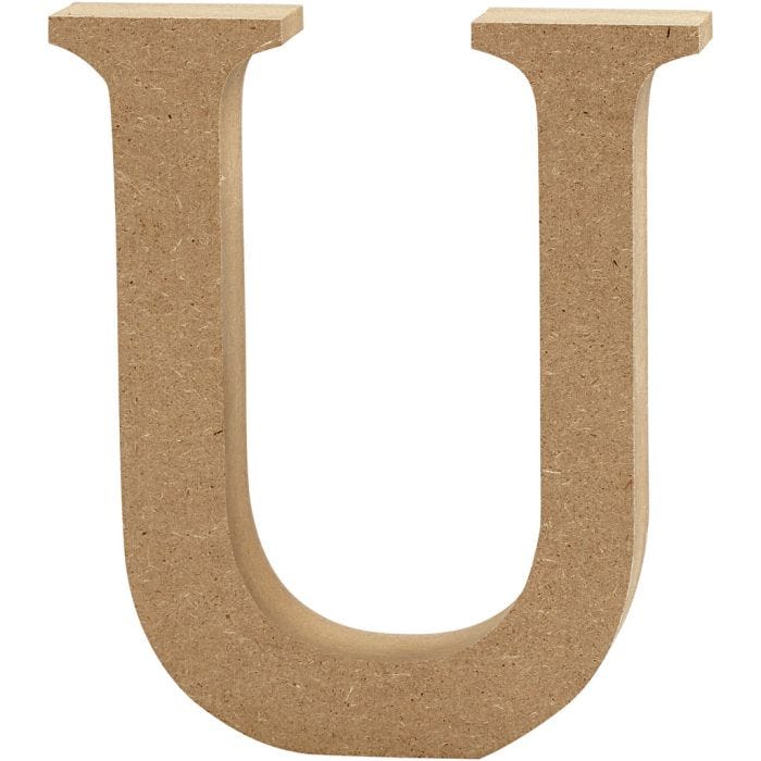 Bogstav, U, 13 cm, 2 cm, 1 stk.