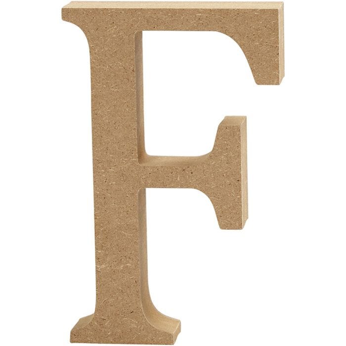 Bogstav, F, 8 cm, 1,5 cm, 1 stk.