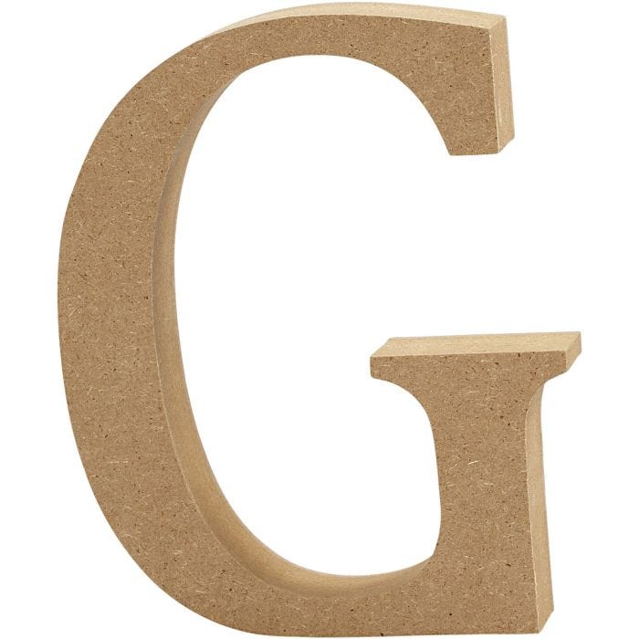 Bogstav, G, 8 cm, 1,5 cm, 1 stk.