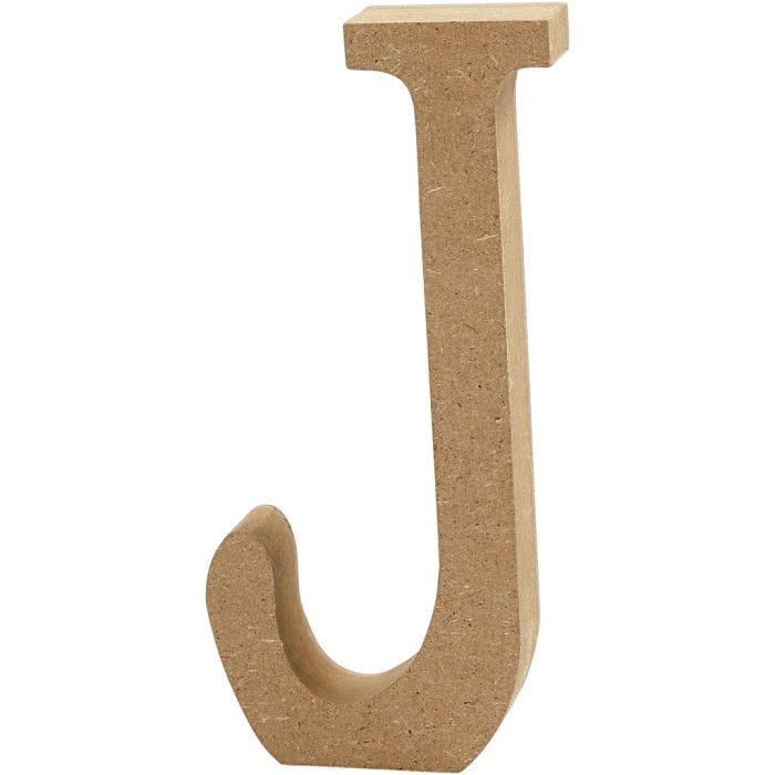 Bogstav, J, 8 cm, 1,5 cm, 1 stk.