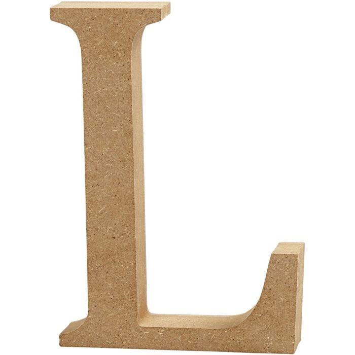 Bogstav, L, 8 cm, 1,5 cm, 1 stk.