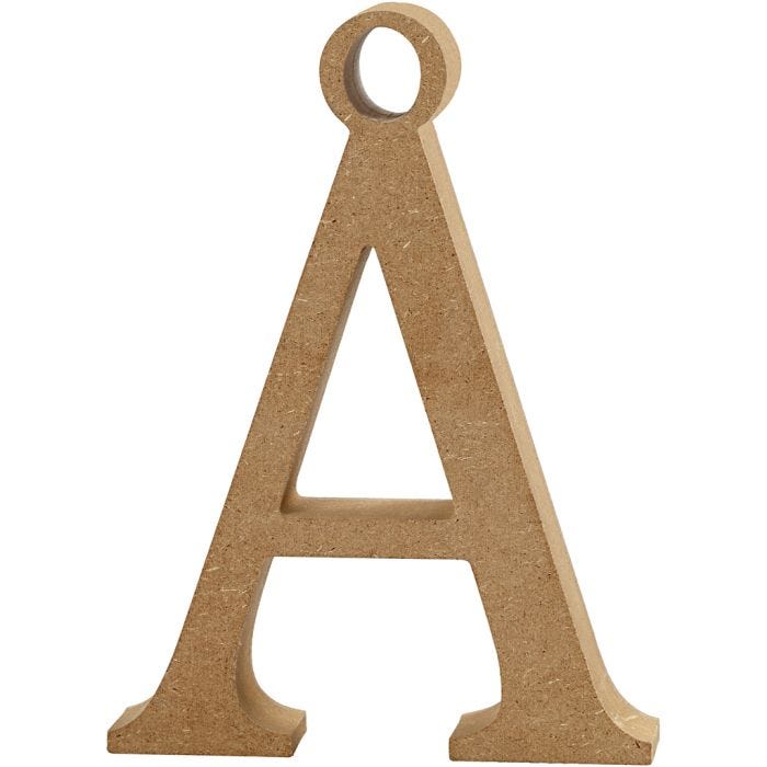 Bogstav, Å, H: 8 cm, tykkelse 1,5 cm, 1 stk.